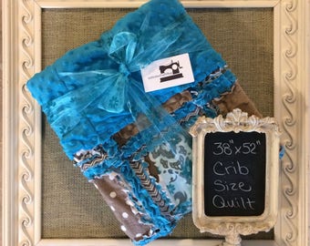Handmade Crib Size Rag Quilt
