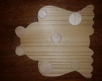 Unfinished wooden frog