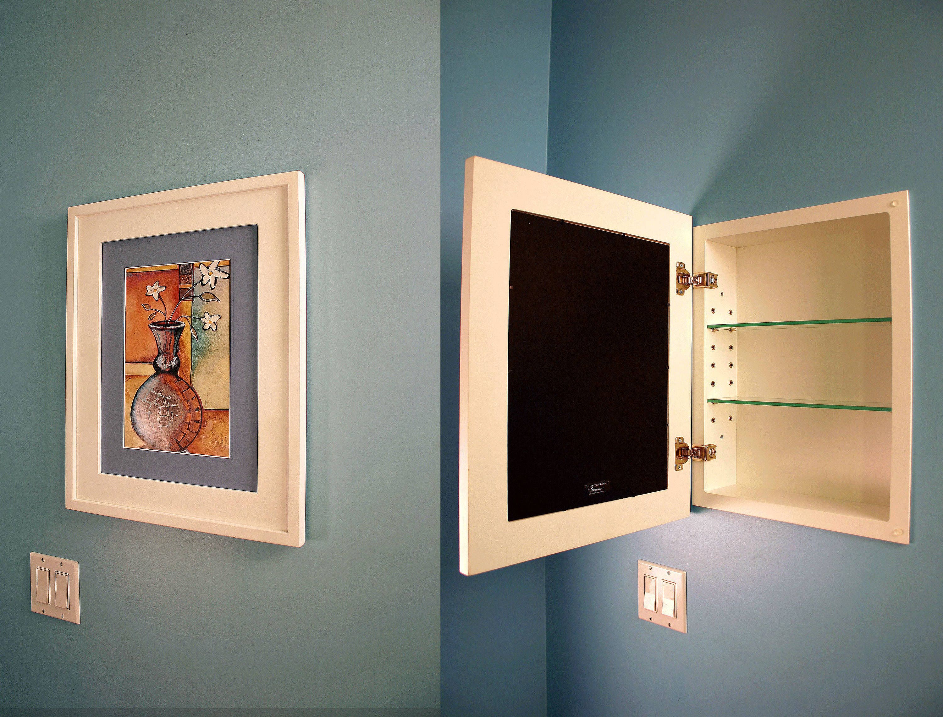 14x18 Large Concealed Medicine Recessed Mirrorless