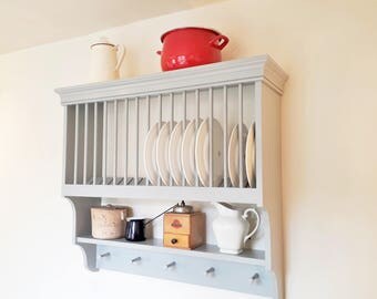 Kitchen Plate Rack | Handmade country style kitchen storage by Beaufort & Dunham