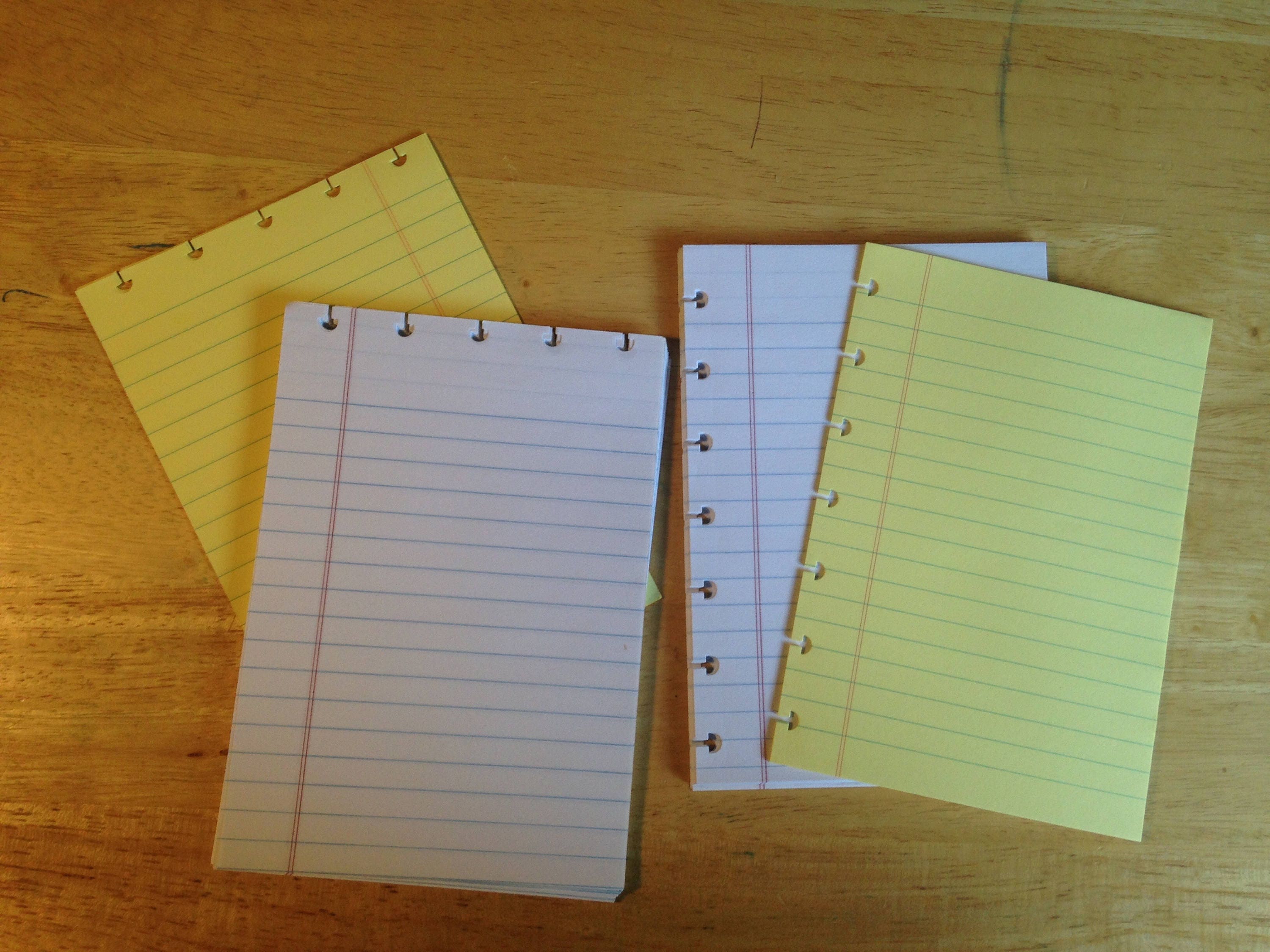 Mini lined Discbound Planner Punched Refill Notebook Journal