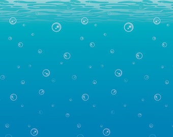 XL Blue Under the Sea Mermaid Backdrop/ Ocean Look Photo Booth Backdrop/ Mermaid Party Photo Booth Decor