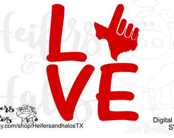 Love Guns Up Texas Tech Red Raiders CUT FILE - svg, pdf, png, eps, dxf design for t-shirts, decals, cups, etc for cutting machines