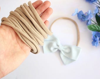 Nylon baby headbands, SUPER Soft XL Light nude nylon headbands Wholesale !! Please Read Description!!!! ***