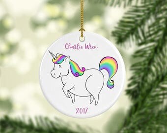 Unicorn ornament | Etsy