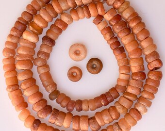28 Inch Strand of Old Excavated Carnelian Beads - Vintage African Trade Beads - EX1039