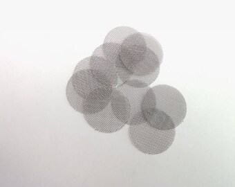 10 Silver Tobacco Pipe Screens Silver Pipe Screen Lot of 10 Screens 20 mm Screens 3/4" Screens