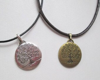 Pendant, celtic, tree of life, man, woman, viking necklace, silver, bronze, spain, wedding gift, anniversary
