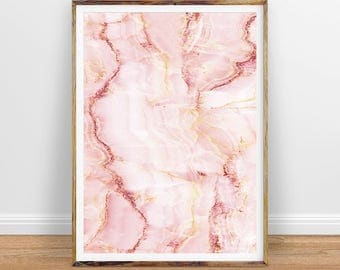 Pink Wall Art marble wall art | etsy Pink Wall Art marble wall art | etsy
