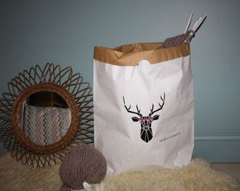 Personalized bag - small scribbles paper