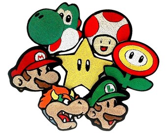 Super Mario Embroidered Patches Iron Sew On Bag Jeans Rock Jacket Badge Applique
