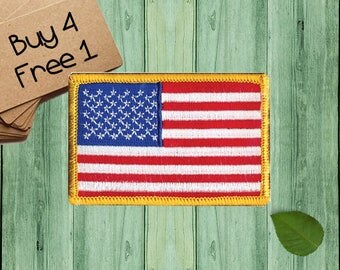 American Flag Patches Iron On Embroidered Patches Iron On