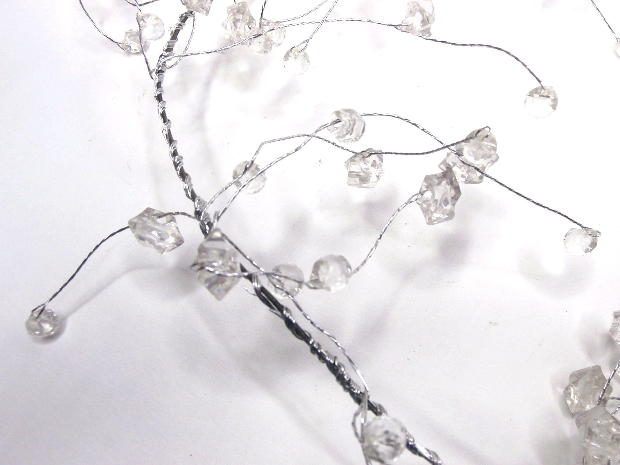 130cm Clear Beaded Garlands, Wire String, Acrylic Crystal Beaded