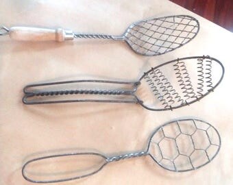 3 Vintage/ Antique Wire Whisks Made sometime between the 1900s'-1960s