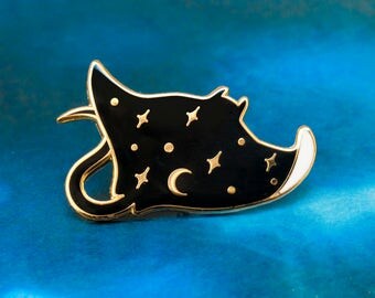 Cosmic Ray - hard enamel pin