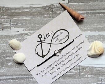 Bridesmaid Wish Bracelet, Bridesmaid Gift, Love Wish Bracelet,Wish Bracelet,Anchor Bracelet, Bridesmaid Proposal, Wedding, Bride Tribe Gifts