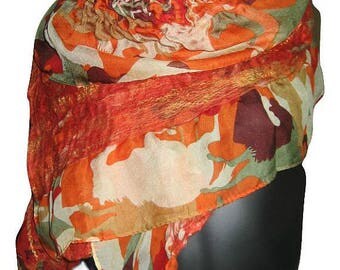 Wool Scarf Felted Scarf Merino Felt Scarf Nuno Felt Scarf Felt Silk Scarf Nuno Felt Silk Scarf Scarves Felt Chiffon Scarf Silk Chiffon Scarf