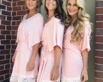 Bridesmaid Robe,Silk Floral Robe,Dressing Gown,Bridesmaids Robes gifts,Gift for Bridesmaid