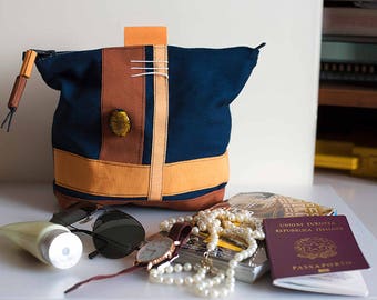 Beauty Case Large - Beauty da viaggio - Travel Beauty Case - Porta trucchi - Made in Italy - Handmade Bag - Borsetta viaggio - Beauty