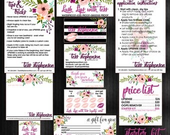 LipSense Marketing Kit / LipSense Bundle / SeneGence Business Card Pack / Lipsense Package / Information Pack / Business Card /AT HOME PRINT