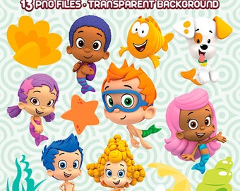 Bubble Guppies PNG, Bubble Guppies Clipart, Guppies Images, Bubble Files, Clipart Party, Instant Download 11
