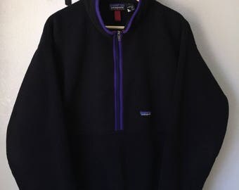 Vintage Patagonia Kangaroo pouch pocket Synchilla polyester sweater large