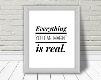 Pablo Picasso, Art mural, Quote, Inspirational Quote, Printable Poster, Typography, Affiche Murale, Home decor, creativity, Download