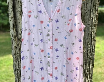 sleeveless floral long blouse