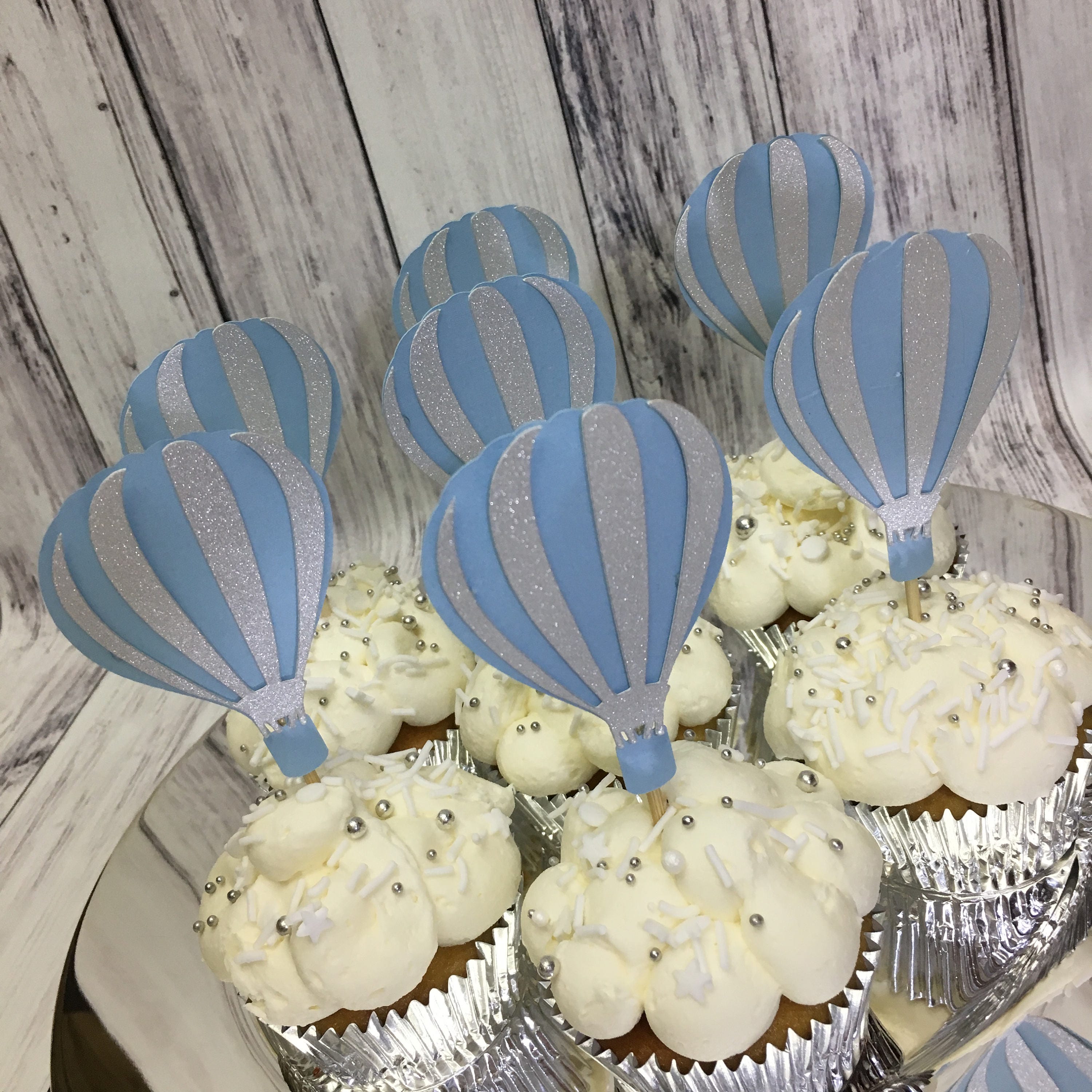 Hot Air Balloon Cupcake Toppers