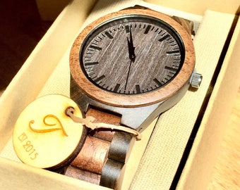 Handmade Wood Watch, Men’s Wooden Watch, Mens Wood Watch,Wood Watches for him, personalize watch, Boyfriend Gift, Gifts for Dad, Gift