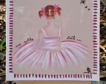 Unique personalized pink dancer painting