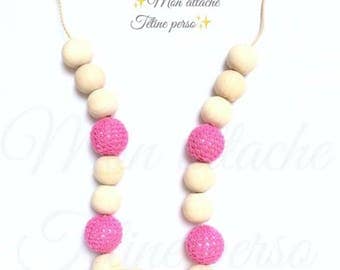 breastfeeding and Babywearing necklace ~ pink