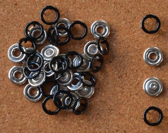 Bag of 20 snaps CLAWS black 11mm to ask