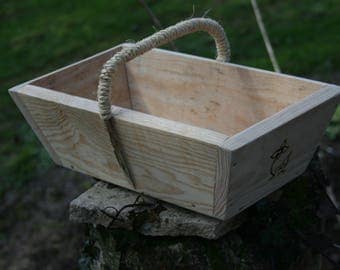 Perigord natural pine wood basket