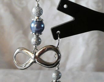 Earrings silver infinity earrings 5.5 cm
