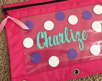 Pencil pouch personalized, pencil bag