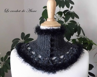 Dark gray neck circumference of Victorian style!