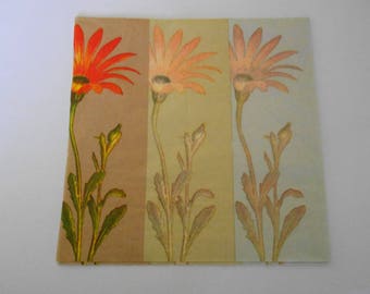 paper napkin with flowers size 33 x 33 cm