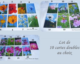 Set of 10 cards double customizable 10x15cm