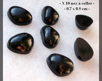 X 10 little noses for your creations, scrapbooking, deco 0.7 x 0.8 cm - new
