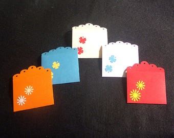 Set of 8 mini envelopes-multicolored