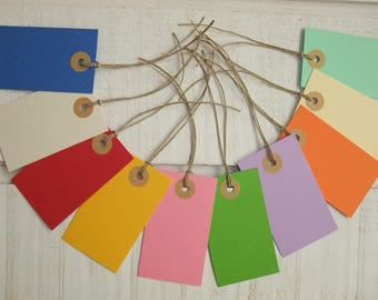 Set of 20 colorful labels