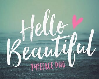 Calligraphy font download, Swirly font, Wedding script font, Calligraphy typeface, instant font download, digital font, Hello Beautiful