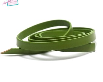 genuine 10 mm olive green leather cord 1 m