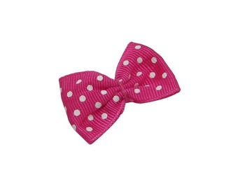 ♥ 1 PCs bow has polka dots pink vest 35mm ♥