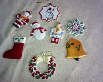 Christmas red porcelain