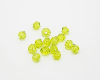 40 x 3mm (l474) olivine green swarovski bicone