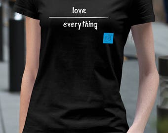 AM24050 CHECK LOVE PRINT TEE