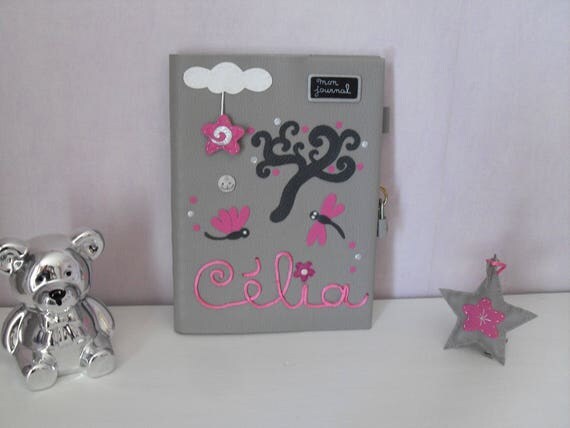Journal intime / carnet secret personnalisé avec clef et