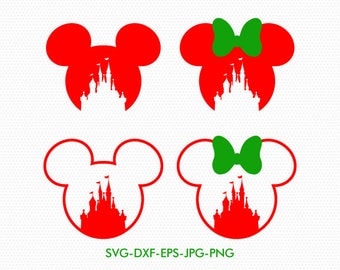 Download Christmas Disney castle svg Disney castle monogram Mickey